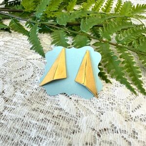 1970’s Gold Metal Retro Earrings